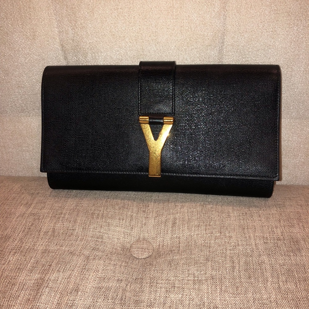 Yves Saint Laurent Black Clutch Purse